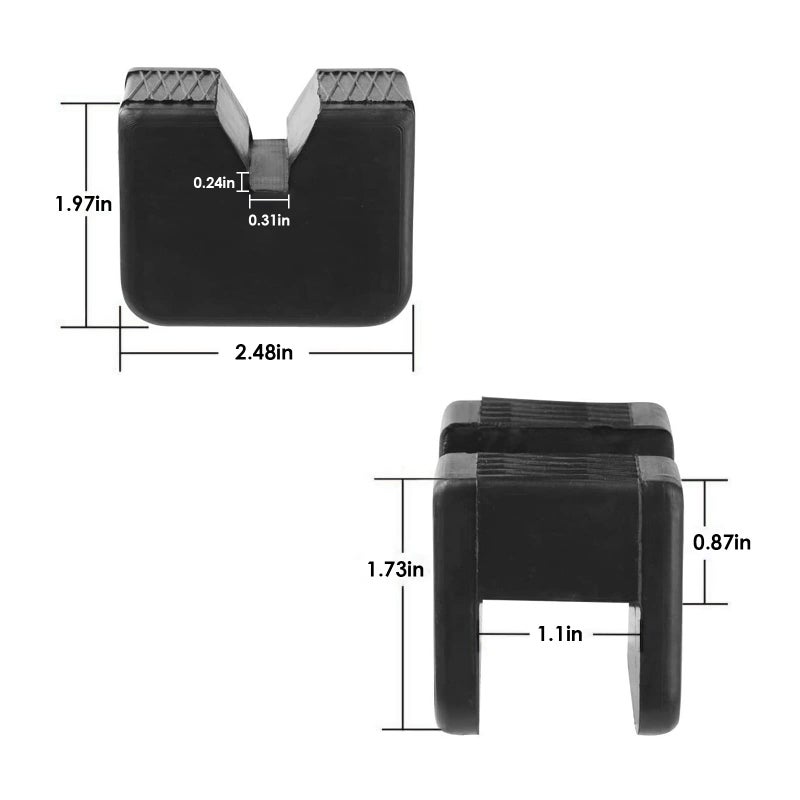 DEDC Jack Stand Pads 4 Pcs, Universal Rubber Pinch Weld Protector Jack Stands Adapter Pads, Car Lift Frame Rail Protection Accessories - Image 2